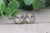 Sunflower Wreath Cow  Glass Stud Earrings
