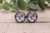 Pineapples on Chevron Glass Stud Earrings