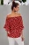 Bohemian Style Polka Dot Off Shoulder Front Tie