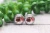 Floral Football || Glass Stud Earrings || Hypoallergenic