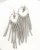 Gray Tassel Acrylic Hoop Earrings