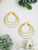 Golden Stainless Steel Hoop Earrings 