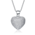 Collette Z Sterling Silver Cubic Zirconia Heart Dangling Necklace
