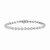 .925 Sterling Silver 1/3 Carat Total Weight Miracle Set Round-Cut Diamond Heart Link Tennis Bracelet  - 7"