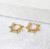 CHANTEL SPIKE GOLD HUGGIE EARRINGS