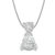 14 Karat White Gold 1/2 Carat Total Diamond Weight Round Cut Diamond Pendant Necklace 
