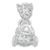 14 Karat White Gold 1/2 Carat Total Diamond Weight Round Cut Diamond Pendant Necklace 