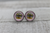 Mama Sunflower on Pink  Glass Stud Earrings