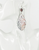 Faux Druzy and Multi-Color Snake Skin Fringe Leather Earring