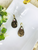 Genuine Leather & Rhinestone Hoop Earrings 