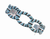 Wide Striped Fabric Headband with Open Rings