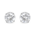 14K White Gold 3/4 Cttw Round Brilliant-Cut Near Colorless Diamond Classic 4-Prong Stud Earrings (H-I Color, SI1-SI2 Clarity)