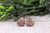 Rose Gold Druzy Heart Stud Earrings