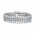 Collette Z Sterling Silver with Rhodium Plated Clear Round Cubic Zirconia 5 Row Tennis Bracelet