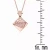 Collette Z Rose Gold Overlay Clear Cubic Zirconia Fold Necklace