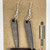 Small Thin Teardrop - Iron Eath Stain - Lightweight Earrings - Handmade