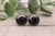 Silver & Black Swirl  Stud Earrings
