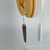 Small Thin Teardrop - Dark Oak Stain - Lightweight Earrings - Handmade