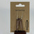 Small Thin Teardrop - Dark Oak Stain - Lightweight Earrings - Handmade
