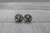Watercolor Panda With Headphones  Glass Stud Earrings