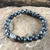 Snowflake Obsidian Bead Bracelet