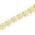 10 Karat Yellow Gold Plated Sterling Silver 2 Carat Total Diamond Weight Diamond "XOXO" Bracelet 