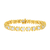 10 Karat Yellow Gold Plated Sterling Silver 2 Carat Total Diamond Weight Diamond "XOXO" Bracelet 