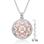 Collette Z Sterling Silver Pink Cubic Zirconia Stones Pendant