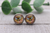 Floral Honeybee | Glass Stud Earrings | Hypoallergenic