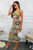 Peekaboo Color Snake Print Bodycon Midi Dress