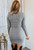 Keep it Classy Mock Neck Ribbed Mini Dress Grey