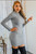 Keep it Classy Mock Neck Ribbed Mini Dress Grey