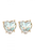Iridescent Confetti Heart Stud Earrings