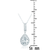 Collete Z Cubic Zirconia Sterling Silver Rhodium Plated Pear Shape Drop Pendant