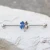 316L Stainless Steel Blue Clover Leaf Industrial Barbell