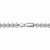 Collette Z Sterling Silver with Rhodium Plated Clear Princess with Round and Marquise Cubic Zirconia Cluster Link Bracelet