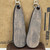 Small Thin Teardrop - Iron Eath Stain - Lightweight Earrings - Handmade