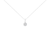 14K White Gold 1/2 cttw Prong Set Round-Cut Diamond 7 Stone Floral Cluster 18" Pendant Necklace (H-I Color, I1-I2 Clarity)