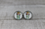 Shine On Floral Mason Jar  Glass Stud Earrings