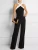 Ladies CHIC CONTRAST HALTER JUMPSUIT