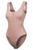Henley Scoop Neck Ribbed Knit Bodysuit Dusty Pink