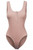 Henley Scoop Neck Ribbed Knit Bodysuit Dusty Pink