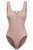 Henley Scoop Neck Ribbed Knit Bodysuit Dusty Pink
