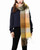 Coffee Long Fringe Blanket Scarf