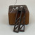 Dark Oak Stain Small Handmade Wooden Earrings - Long & Skinny Cut Out Geometri
