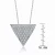 Collette Z Sterling Silver Cubic Zirconia Reverse Triangle Necklace