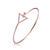 Collette Z Rose Gold Overlay Cubic Zirconia Triangle Clasp Bangle