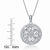Collette Z Sterling Silver Cubic Zirconia Circle Drop Necklace