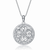Collette Z Sterling Silver Cubic Zirconia Circle Drop Necklace