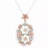 Collette Z Sterling Silver Cubic Zirconia Ball of Flowers Necklace